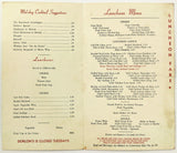 1940's Vintage Luncheon Menu DORLON'S SHORE HOUSE Restaurant Norwalk Conn.
