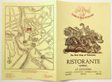 Old Vintage Menu RISTORANTE ALFREDO Restaurant Rome Italy Fettuccine