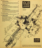 1982 OLD TOWNE ORANGE  CA Walk Through History Brochure Map Tour HISTORIC PLAZA