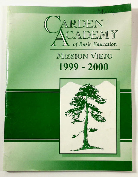 2000 Original CARDEN ACADEMY Yearbook Mission Viejo CA