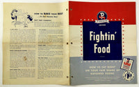 1940's WWII Wartime Rationing PILLSBURY Enriched FLOUR Booklet FIGHTIN' FOOD
