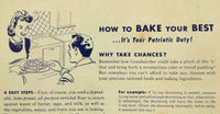 1940's WWII Wartime Rationing PILLSBURY Enriched FLOUR Booklet FIGHTIN' FOOD