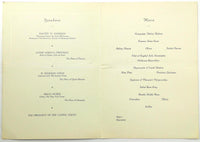 1930 Dinner Menu AMERICAN SOCIETY NEWSPAPER EDITORS Willard Hotel Washington DC