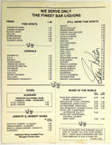 1970's Vintage Menu COUNTRY DINNER PLAYHOUSE Colorado Signed By Stan Kenton Jazz