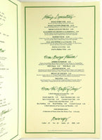 1984 Large Laminated Vintage Menu EMERALD OF ANAHEIM - SUMMER TREE Restaurant Ca