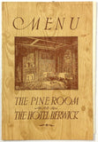 1950's Vintage Menu HOTEL BERWICK PINE ROOM Restaurant Rutland Vermont