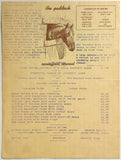 1940's Vintage Menu & Wine List THE PADDOCK Restaurant Springfield Vermont