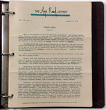 1973 To 1974 Original AYN RAND Letters Volume #3 25 Newsletters In Binder