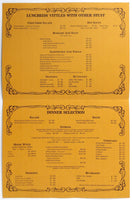 1960s Menu VITTLES & STUFF Restaurant Rainbow Valley Guest Ranch Divide Colorado