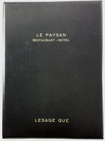 1960's Vintage Menu LE PAYSAN RESTAURANT MOTEL Montreal Canada