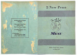 1940's Original Vintage Menu THE NEW PENN Restaurant South Park Pennsylvania