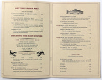 1960's Vintage Galley Notes Menu BINNACLE BAY Restaurant Underground Atalanta GA