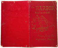1960's Vtg WINE LIST Menu THE HARBOR RESTAURANT Stearns Wharf Santa Barbara CA