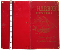 1960's Vtg WINE LIST Menu THE HARBOR RESTAURANT Stearns Wharf Santa Barbara CA