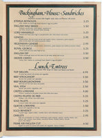 1970's Vintage LUNCH Menu ENGLISH IVY INN Restaurant Salt Lake City Utah