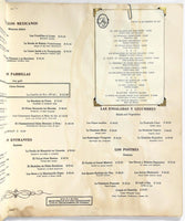 1977 Original Huge Menu LA HACIENDA DE LOS MORALES Mexican Food Mexico City MX