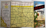 1956 Iowa State Development Commission Original Envelope Tourism Brochures Map