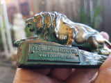 Vintage Paperweight Lion Statue THE HUERFANO AGENCY CO. Coal Walsenburg Colorado