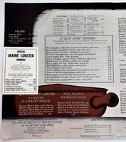 1967 Original Full Size Dinner MenuThe Innkeeper Restaurant Row Los Angeles Ca.