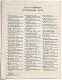 1952 THE INTERCHANGE CLUB Interchanger Newsletter Boston Architectural Center