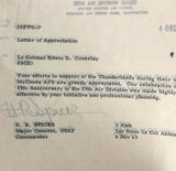 1963 USAF THUNDERBIRDS Signed Letters BILL ALDEN Nellis AFB Mcchord AFB SPICER