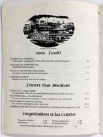 1970's Vintage Menu UNION AVENUE SOCIAL CLUB Grand Cafe Restaurant Portland OR