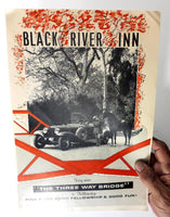 1970's Vintage Menu BLACK RIVER INN Lyons New York Three Way Bridge Moose River