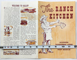 1950's Original Vintage Menu THE RANCH KITCHEN - Thunderbird Lodge Gallup NM