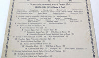 1940's Vintage Breakfast Room Service Menu Card HOTEL BOND Hartford Connecticut