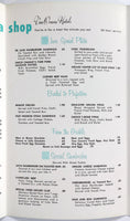 1962 Vintage Menu VAN ORMAN HOTELS JAVA SHOP Restaurant Indiana