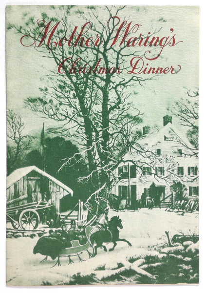 1950's Vintage MOTHER WARING'S Christmas Dinner Menu FRED WARING Shawnee Inn PA