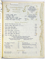 1980 Original Vintage Menu SEAMAN'S COVE Seafood Restaurant St. Petersburg FL