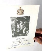 Signed MALTA Christmas Card SIR ANTHONY MAMO & Margaret Mamo San Anton Palace