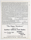 1960's OLD TUCSON Arizona Happy Wanderers Travelogue Slim Barnard Map KNBC Ford