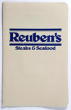 1987 Vintage Menu REUBEN'S STEAKS & SEAFOOD Restaurant Southern California
