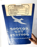 1970's Vintage Menu BODEGA BAY SEAFOOD Restaurant & Fish Market Thousand Oaks CA