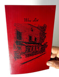 1960's Vintage WINE LIST Menu CAFE GALLERIA Italian Restaurant Hollywood CA