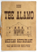 1970's Vintage Menu THE ALAMO Mexican Restaurant Old Mission Recipes Oxnard CA