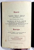 1980's Original Vintage Menu SALVUCCI'S Italian Restaurant West Hurley New York