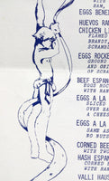 1980's Vintage Brunch Menu VALLI HAUS North Hollywood CA Gay LGBT Bar Erotic Art
