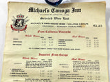 1970's Vintage Wine List Menu MICHAEL'S CANOGA INN Restaurant Canoga Park CA