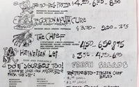 1980's Vintage Take-Out Menu PIZZA CHIEF Italian Restaurant Newbury Park CA