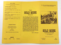1980's Vintage Take-Out Menu GOLD MINE RESTAURANT Easthampton MA Don Watroba