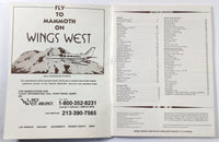 1981 Vintage Dining MENUS Shopping MAMMOTH LAKES GUIDE June & Crowley Lake CA
