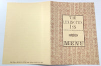 1960's Vintage Menu THE LEXINGTON INN Restaurant Lexington Massachusetts