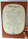 1947 Vintage Lunch & Dinner Menu Lot WILLIAMSBURG INN Williamsburg Virginia