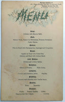 1894 Vintage Menu TEUTONIA ASSEMBLY ROOMS Restaurant New York Wachter & Faeth