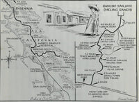 1960's MELING RANCH - RANCHO SAN JOSE Baja Mexico Happy Wanderers Barnard Map