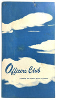 1962 Vintage Officers Club Mess Menu FORBES AIR FORCE BASE AFB Kansas Wine List