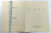1962 Vintage Officers Open Mess Menu FRANCIS E. WARREN AFB Air Force Wyoming